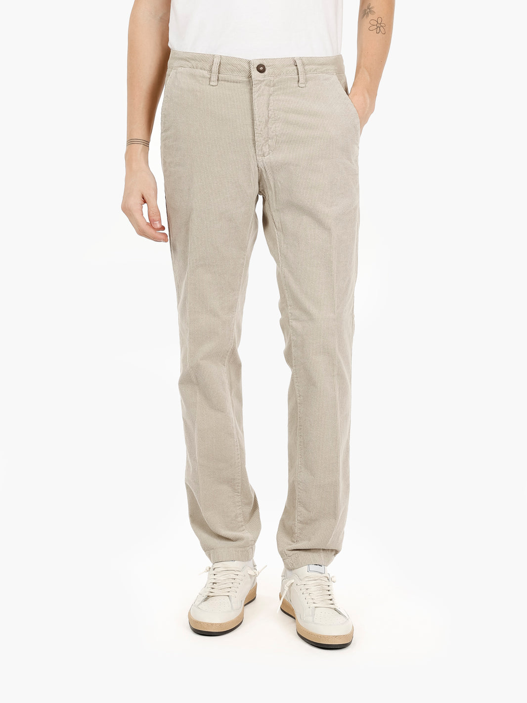 Pantaloni Vienna in velluto beige