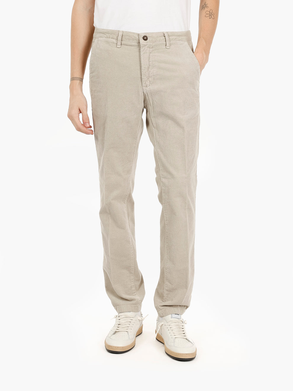 Pantaloni Vienna in velluto beige