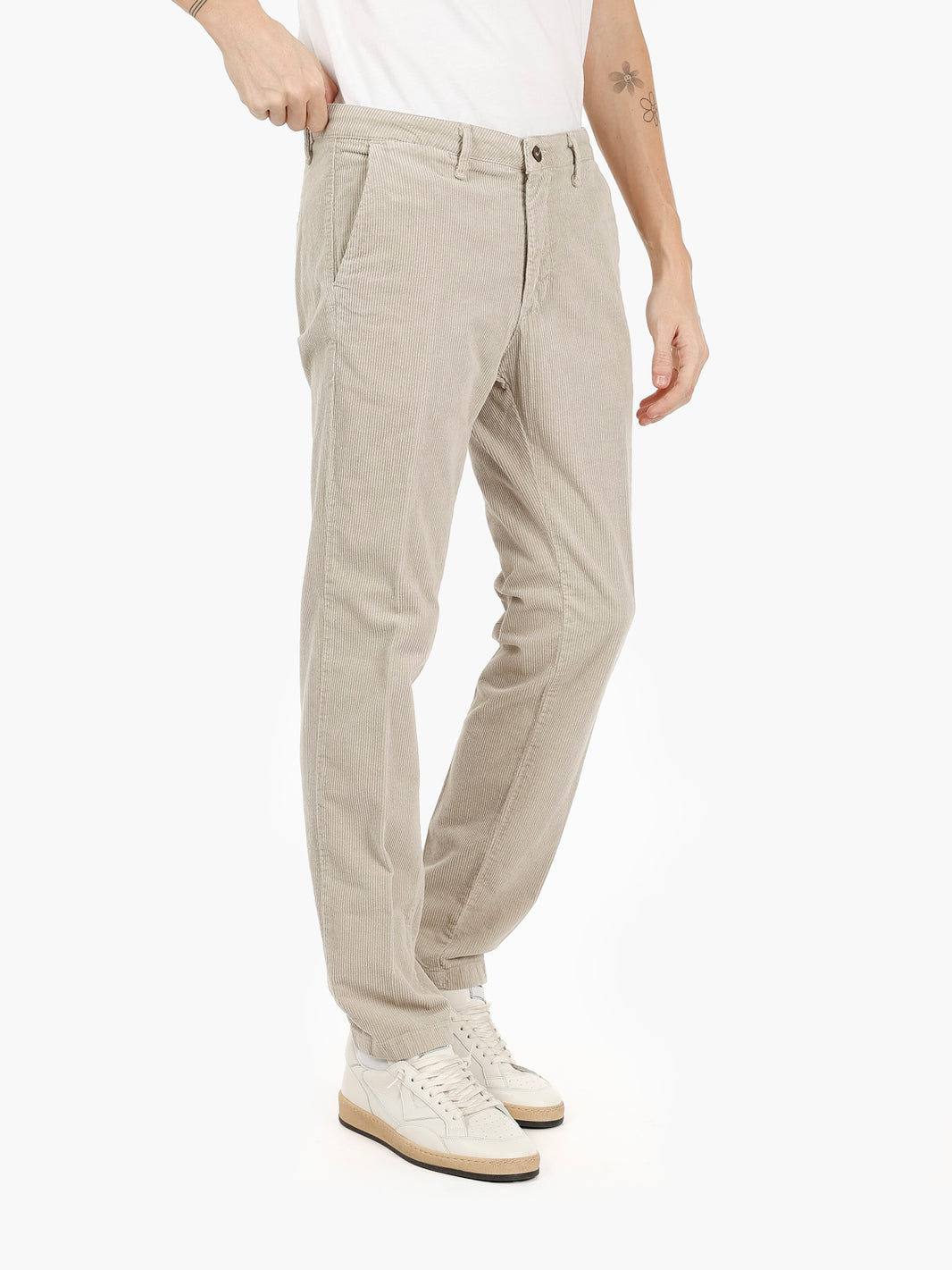 Pantaloni Vienna in velluto beige