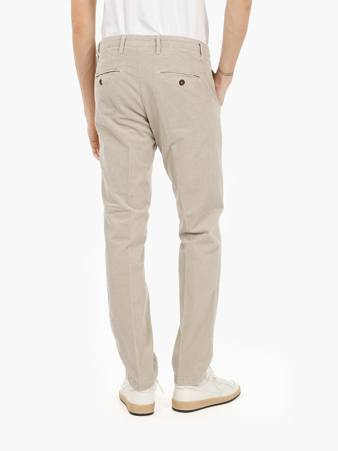 Pantaloni Vienna in velluto beige