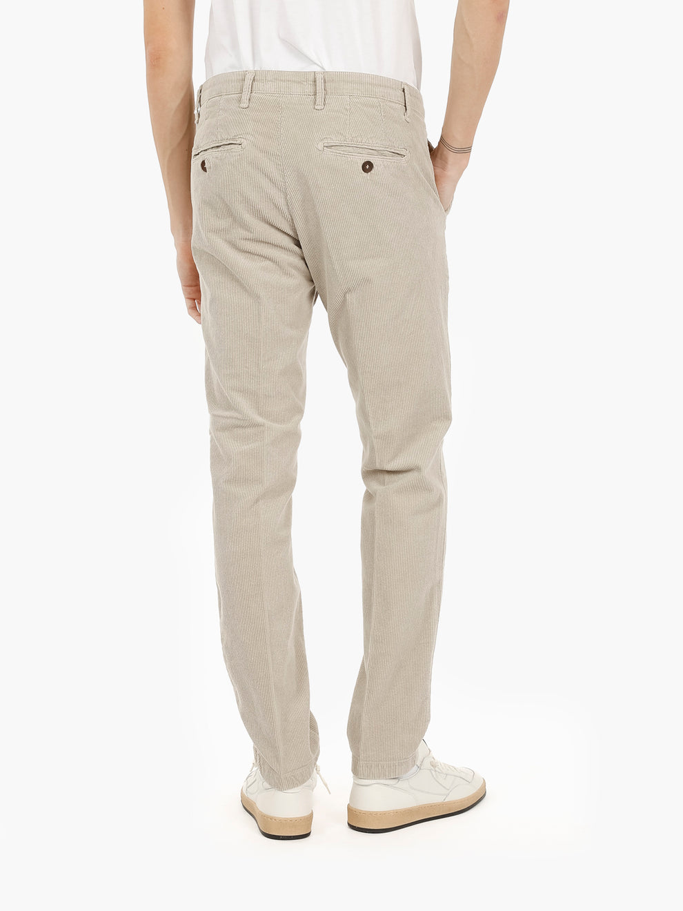 Pantaloni Vienna in velluto beige