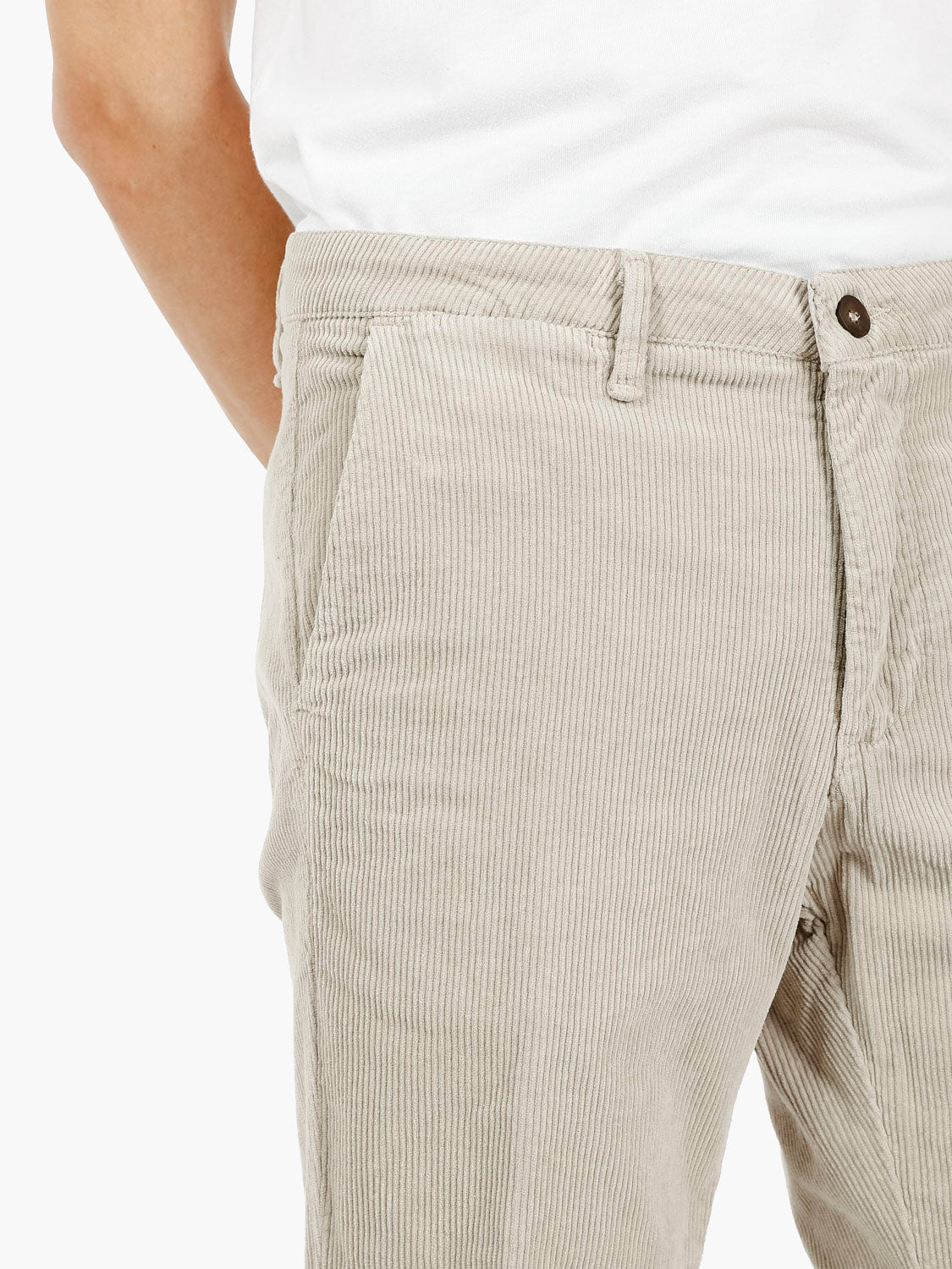 Pantaloni Vienna in velluto beige