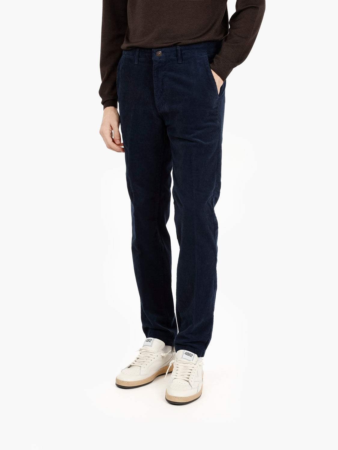 Pantaloni Vienna in velluto blu