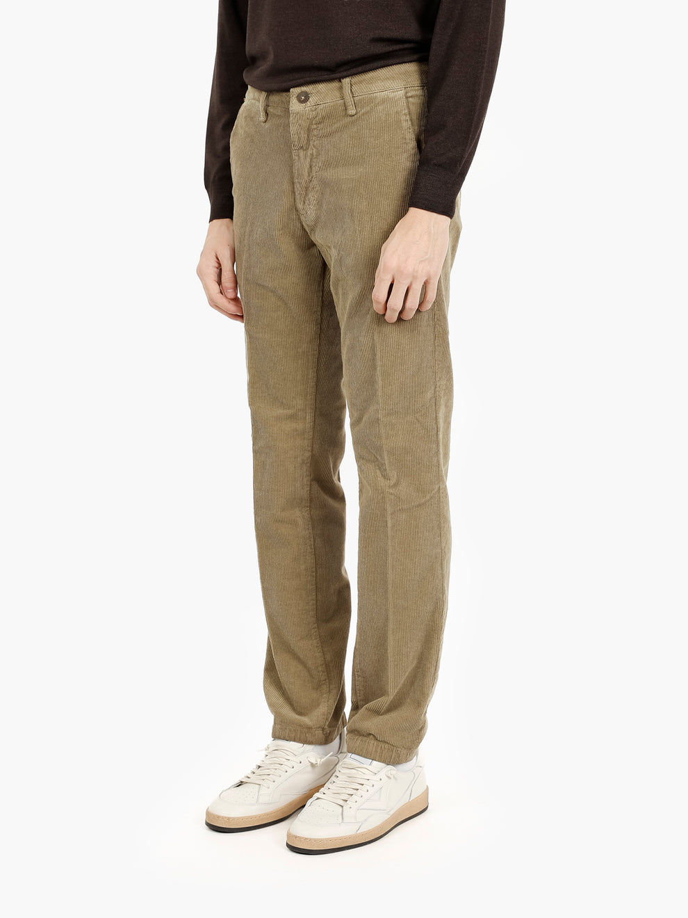 Pantaloni Vienna in velluto fango