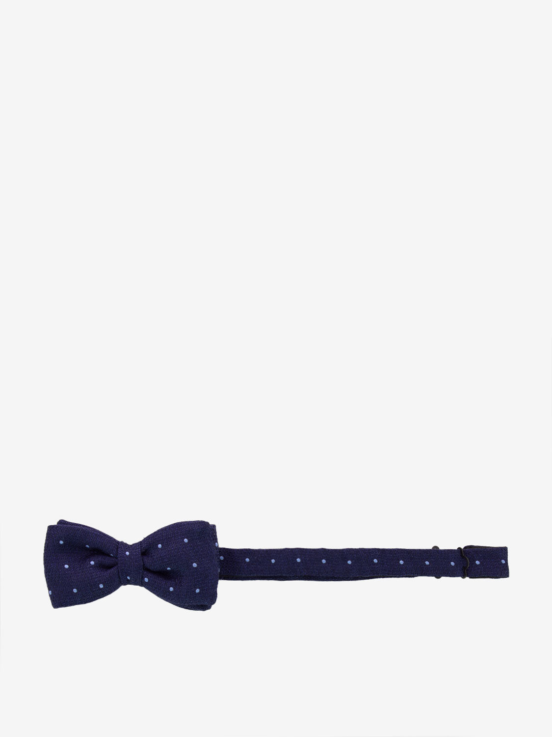 Blue polka dot gauze bow tie