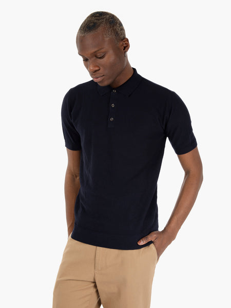 Polo a maniche corte waferino navy