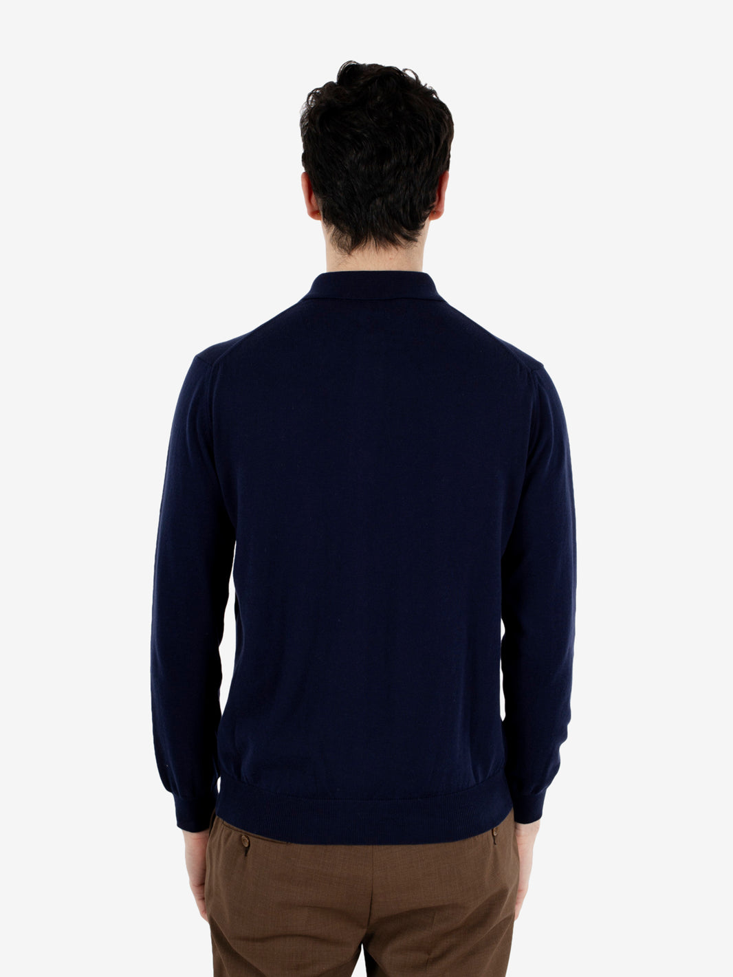 Polo a maniche lunghe blu