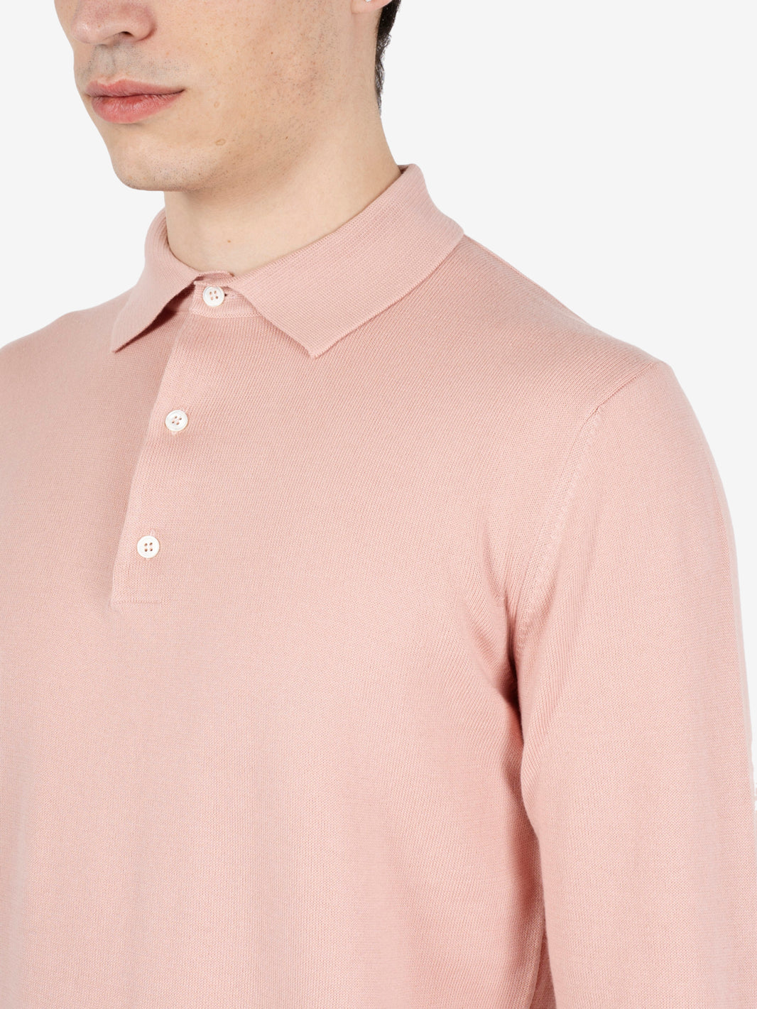 Polo a maniche lunghe rosa