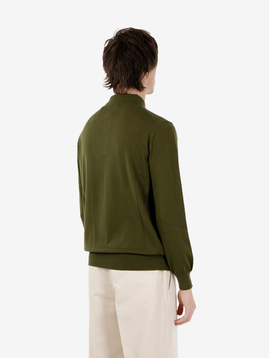 Polo a maniche lunghe verde