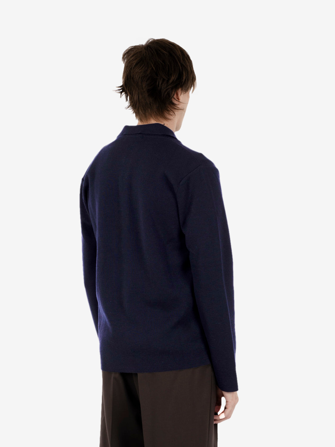 Blue zipped polo shirt with pocket