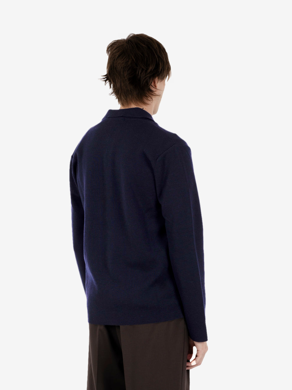 Blue zipped polo shirt with pocket