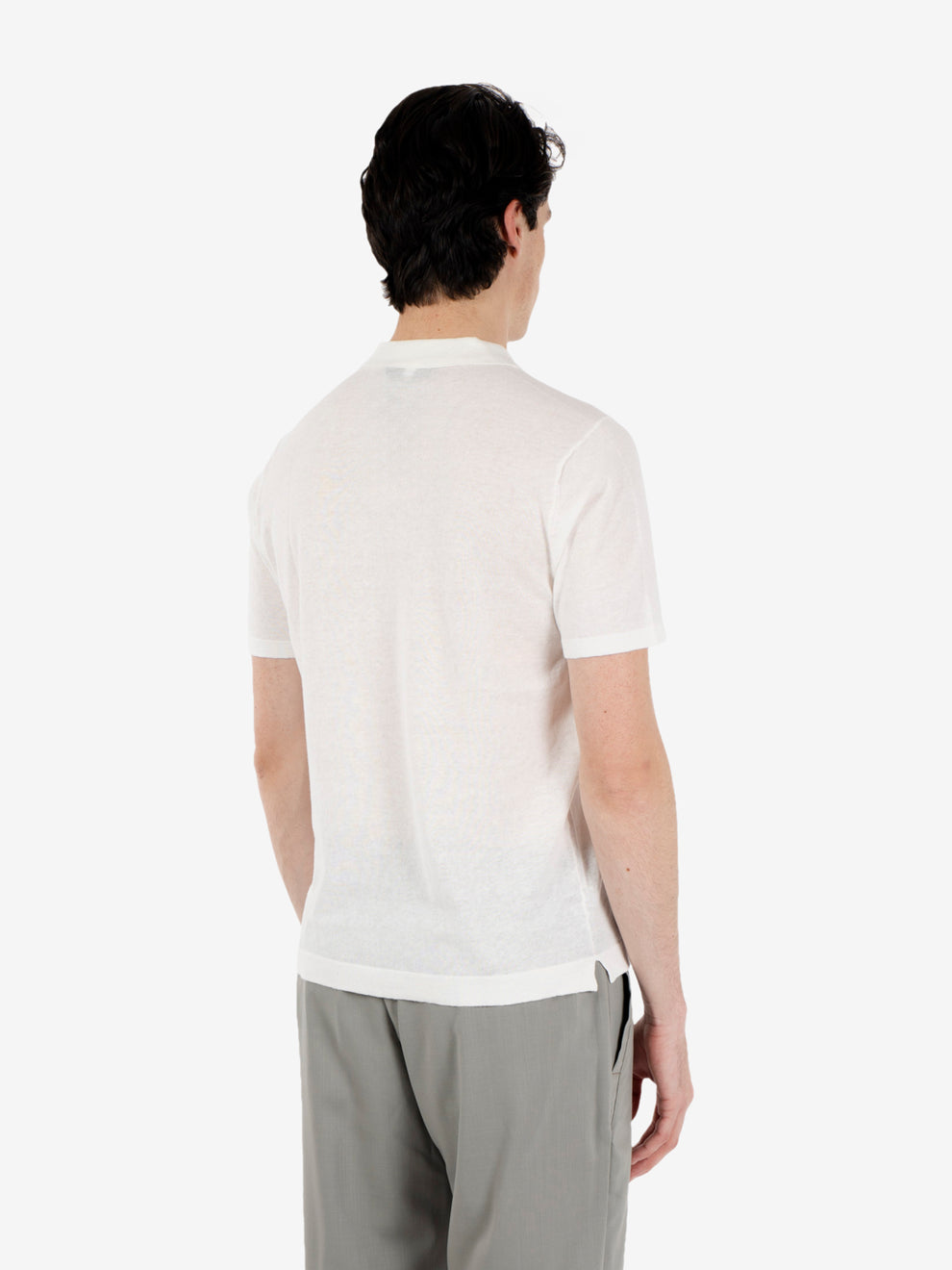Polo in cotone ecru