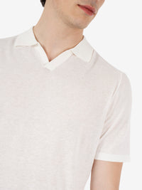 Polo in cotone ecru
