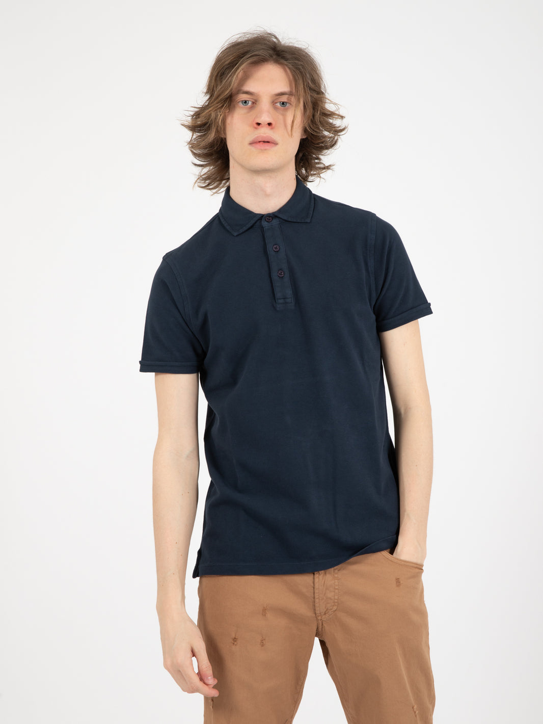 Polo in cotone navy