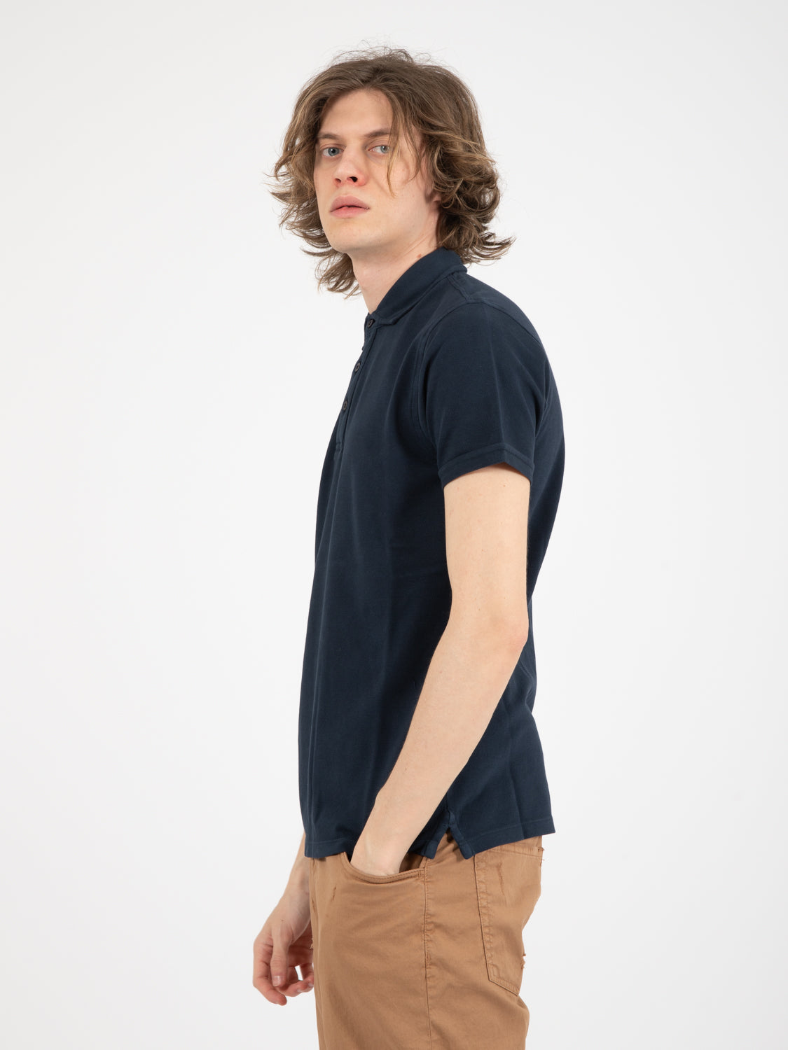 Navy Cotton Polo
