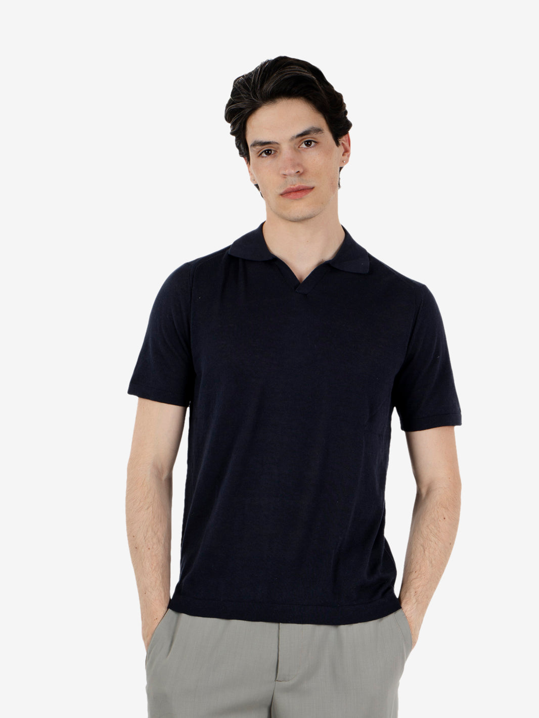 Polo in cotone navy
