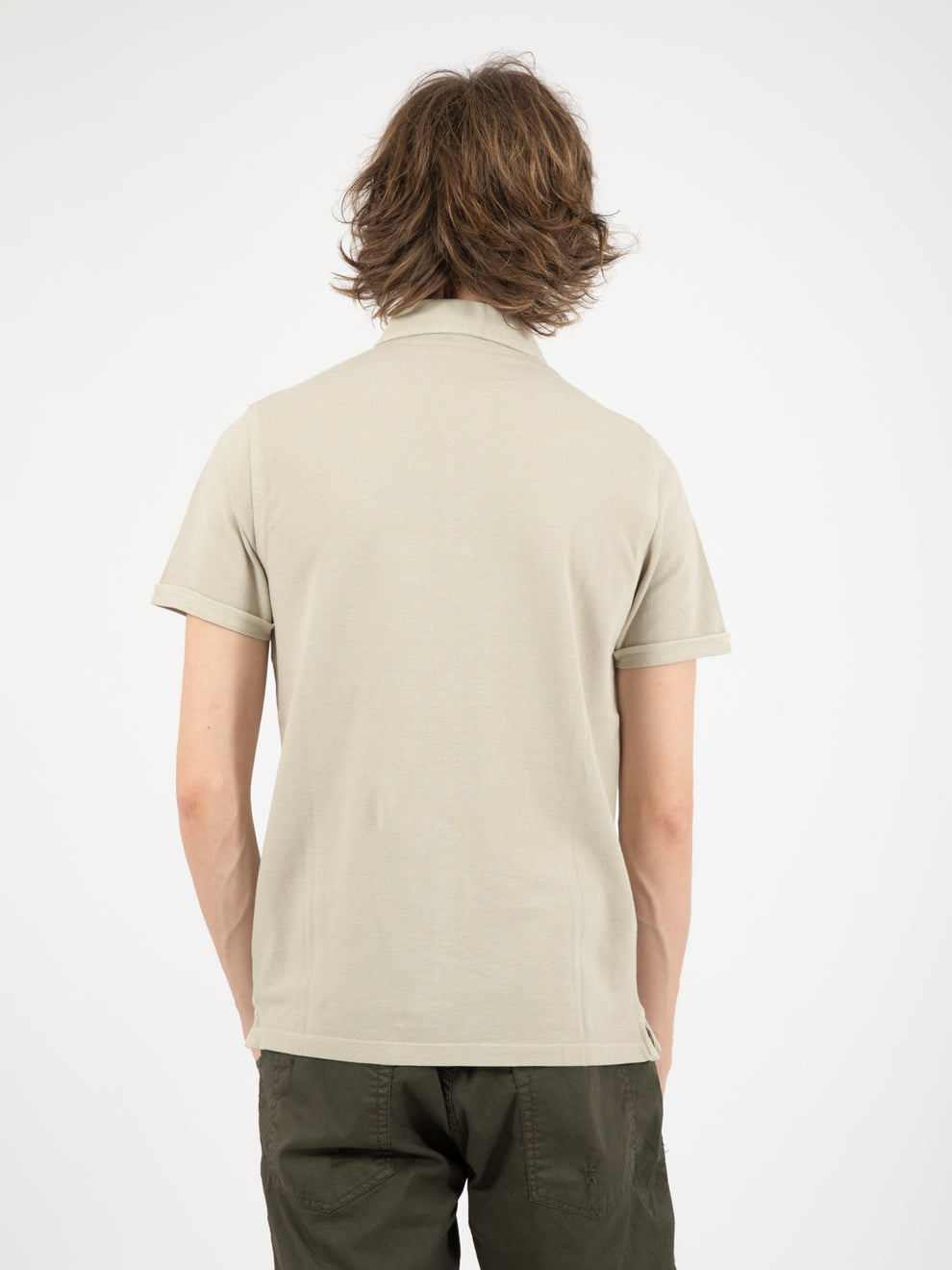 Sand cotton polo