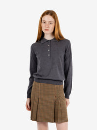 Polo in lana grigio scuro