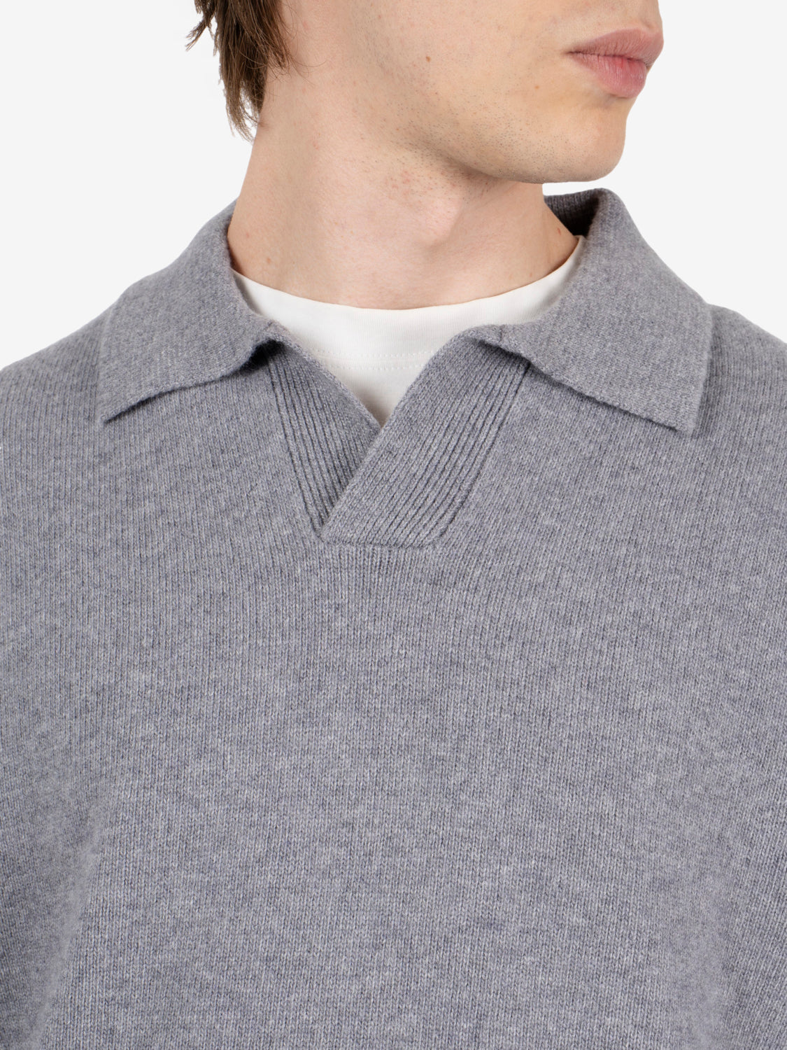 OPEN SHAVED POLO MEDIUM GREY DF0073_0014
