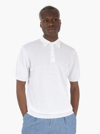 Polo in maglia bianco