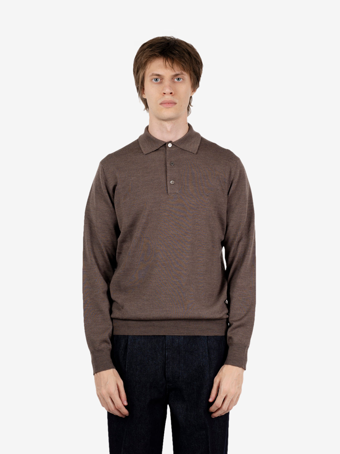CHESTNUT 3-BUTTON POLO 19503_2606