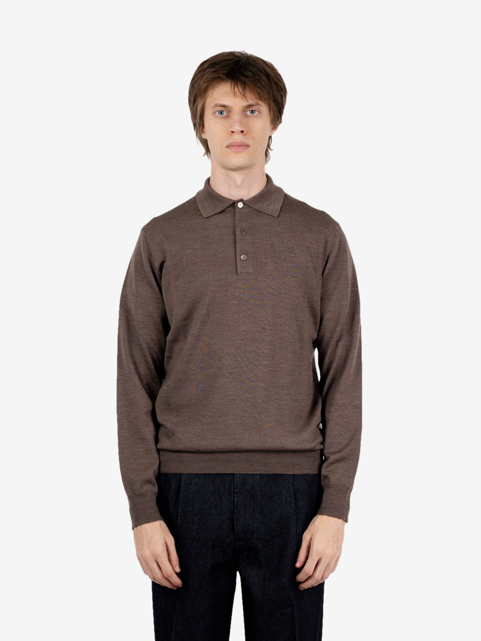 CHESTNUT 3-BUTTON POLO 19503_2606