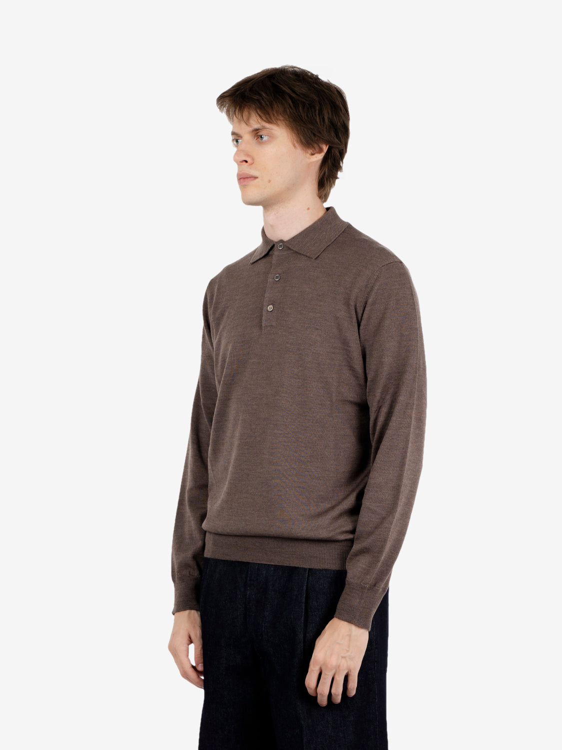 CHESTNUT 3-BUTTON POLO 19503_2606