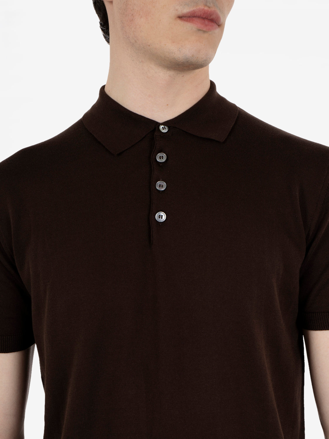 Polo in maglia maniche corte ultrasoft moka