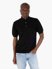Polo in maglia nero