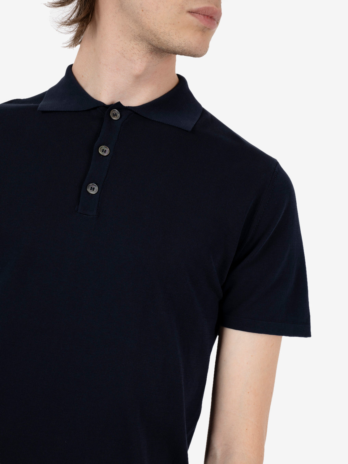 Knitted polo shirt