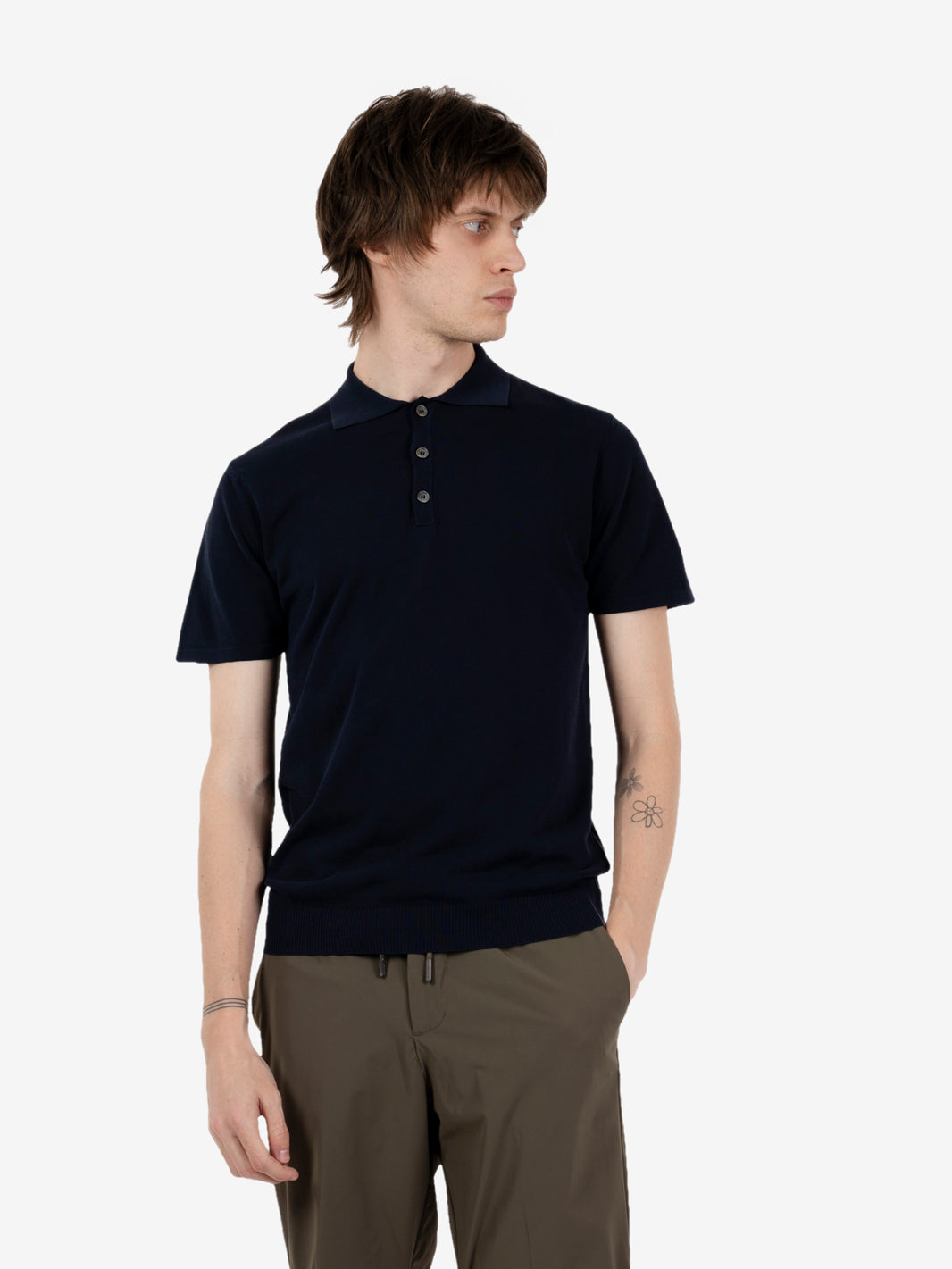 Knitted polo shirt