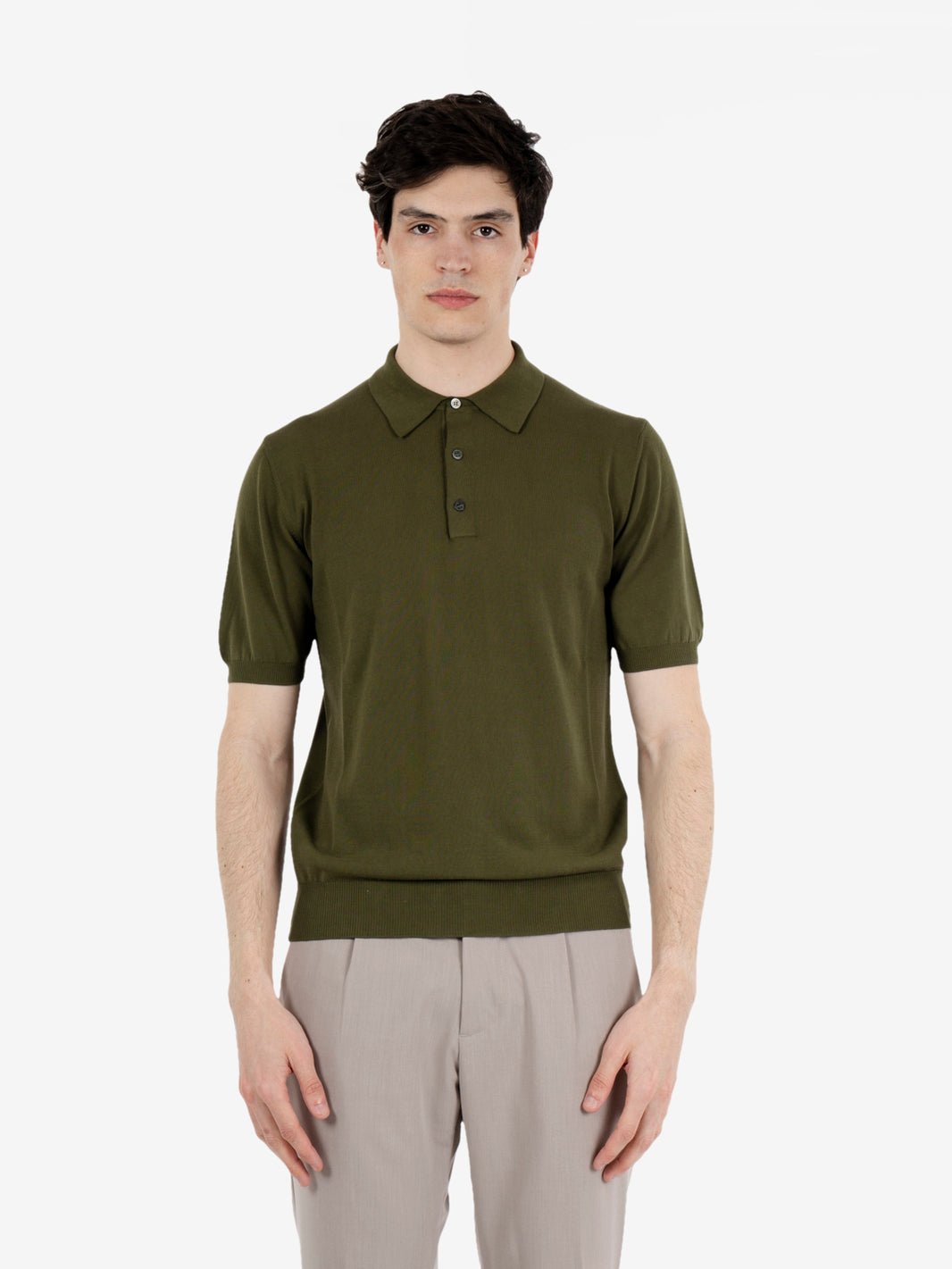 Polo in maglia verde