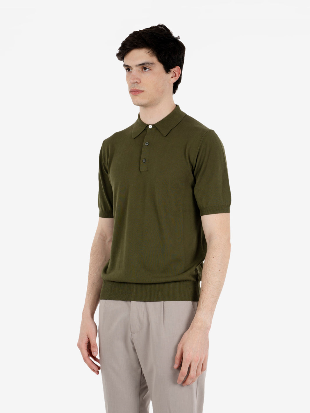 Polo in maglia verde