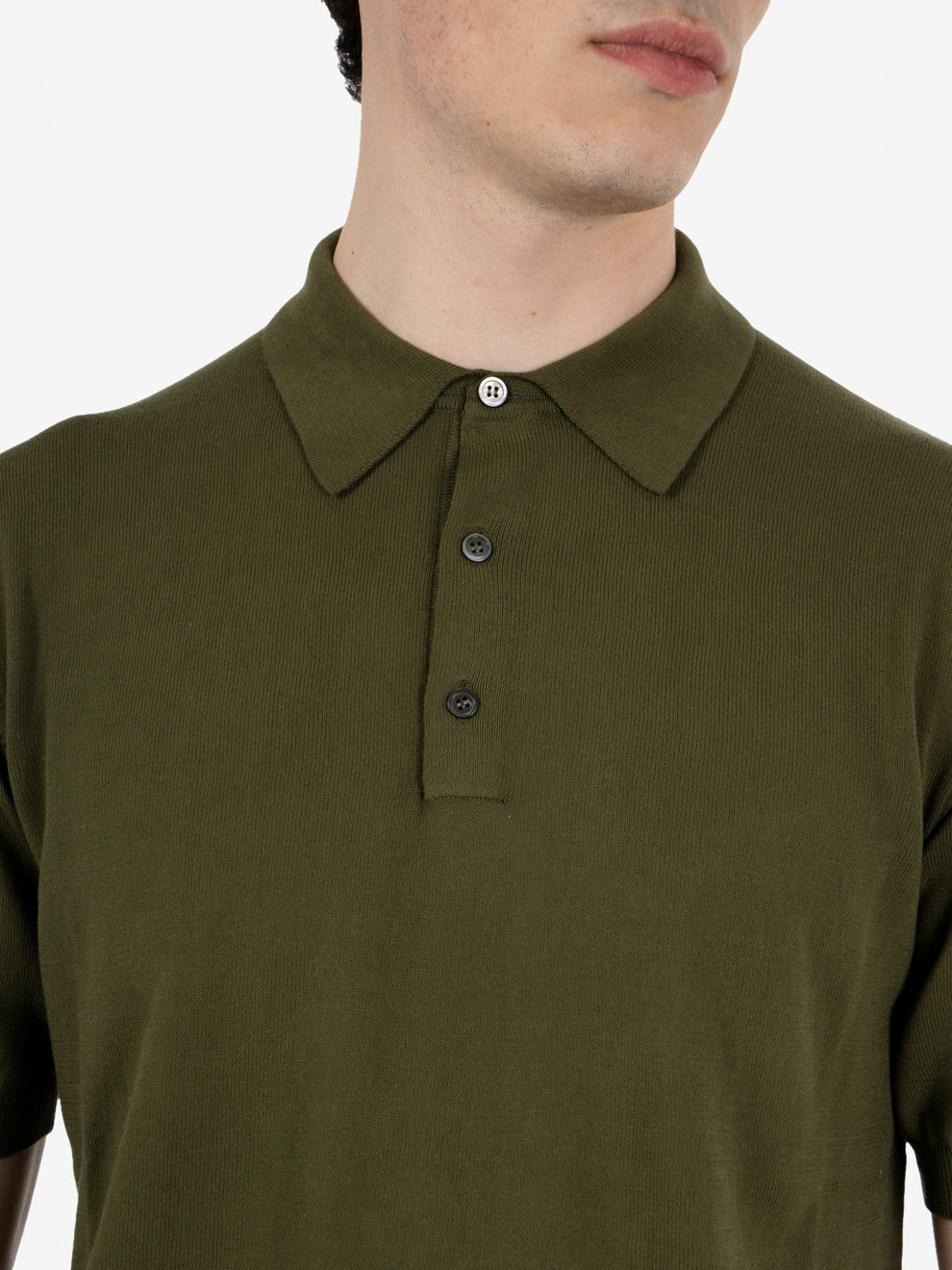 Polo in maglia verde
