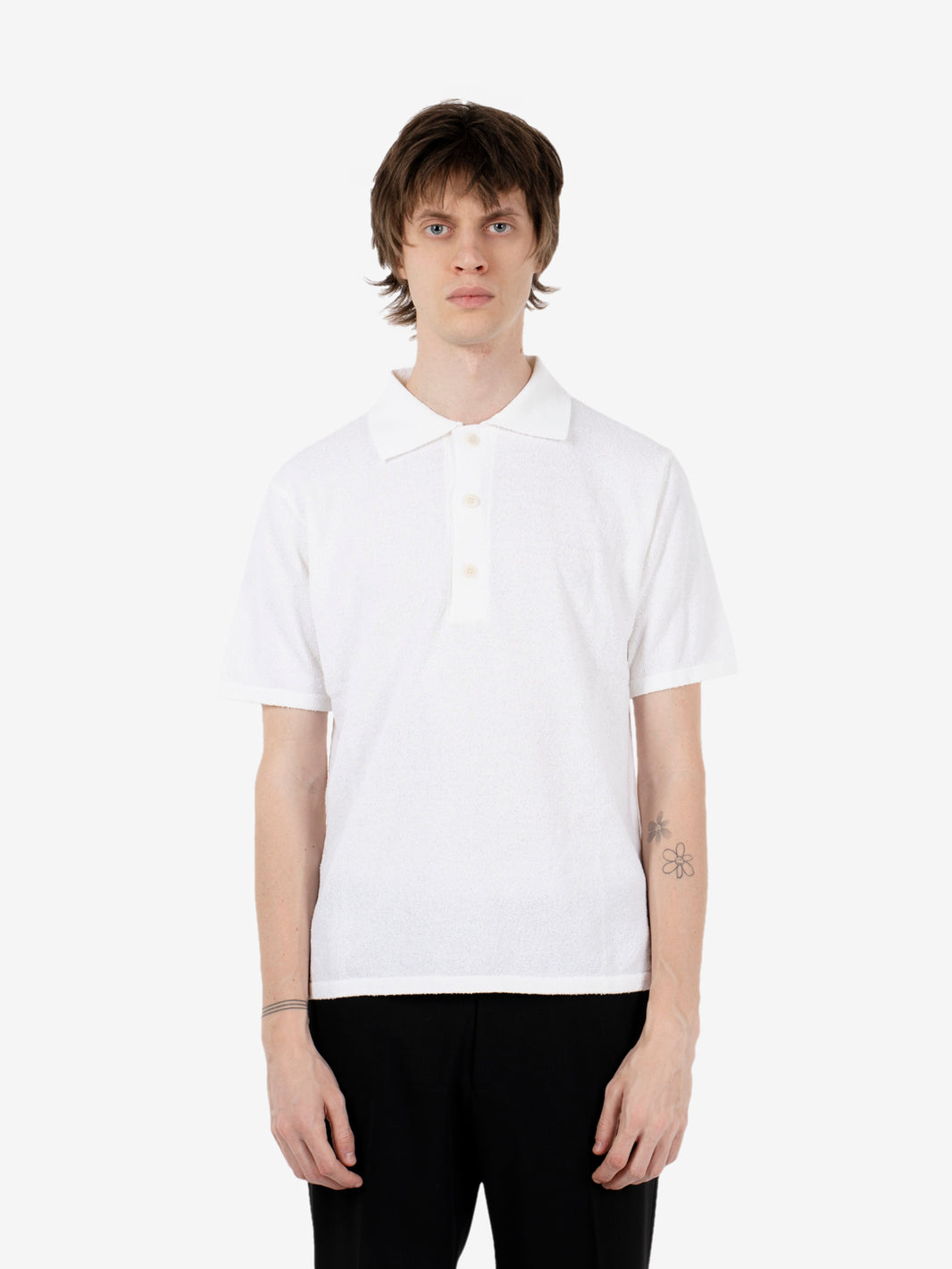 Polo in spugna bianca