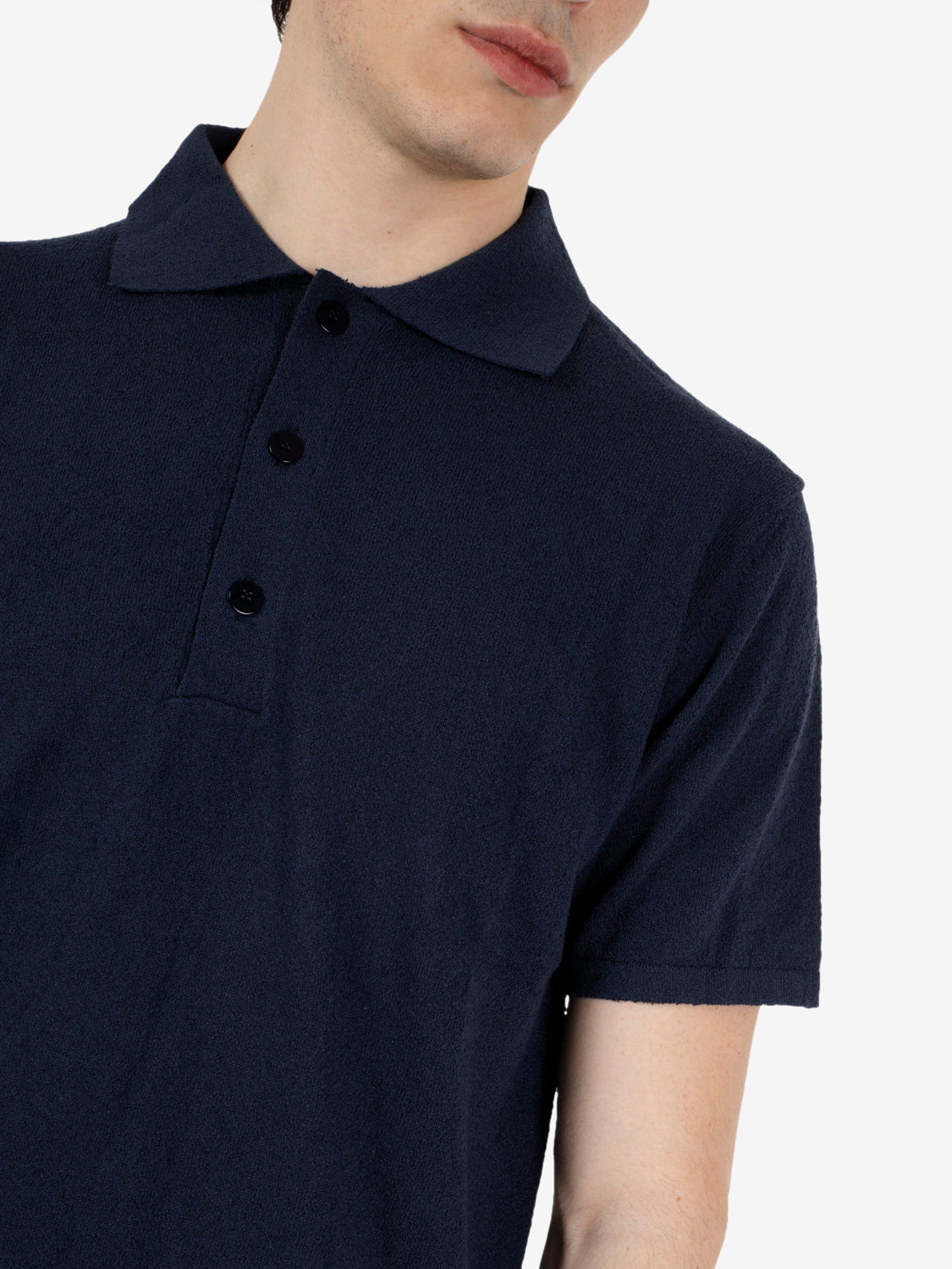 Polo in spugna blu