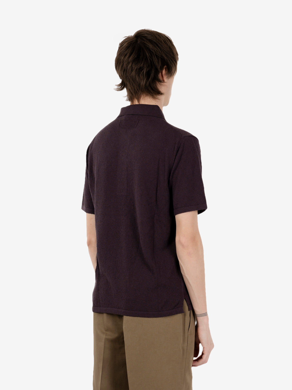 Polo in spugna melanzana