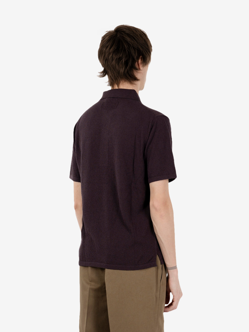 Polo in spugna melanzana