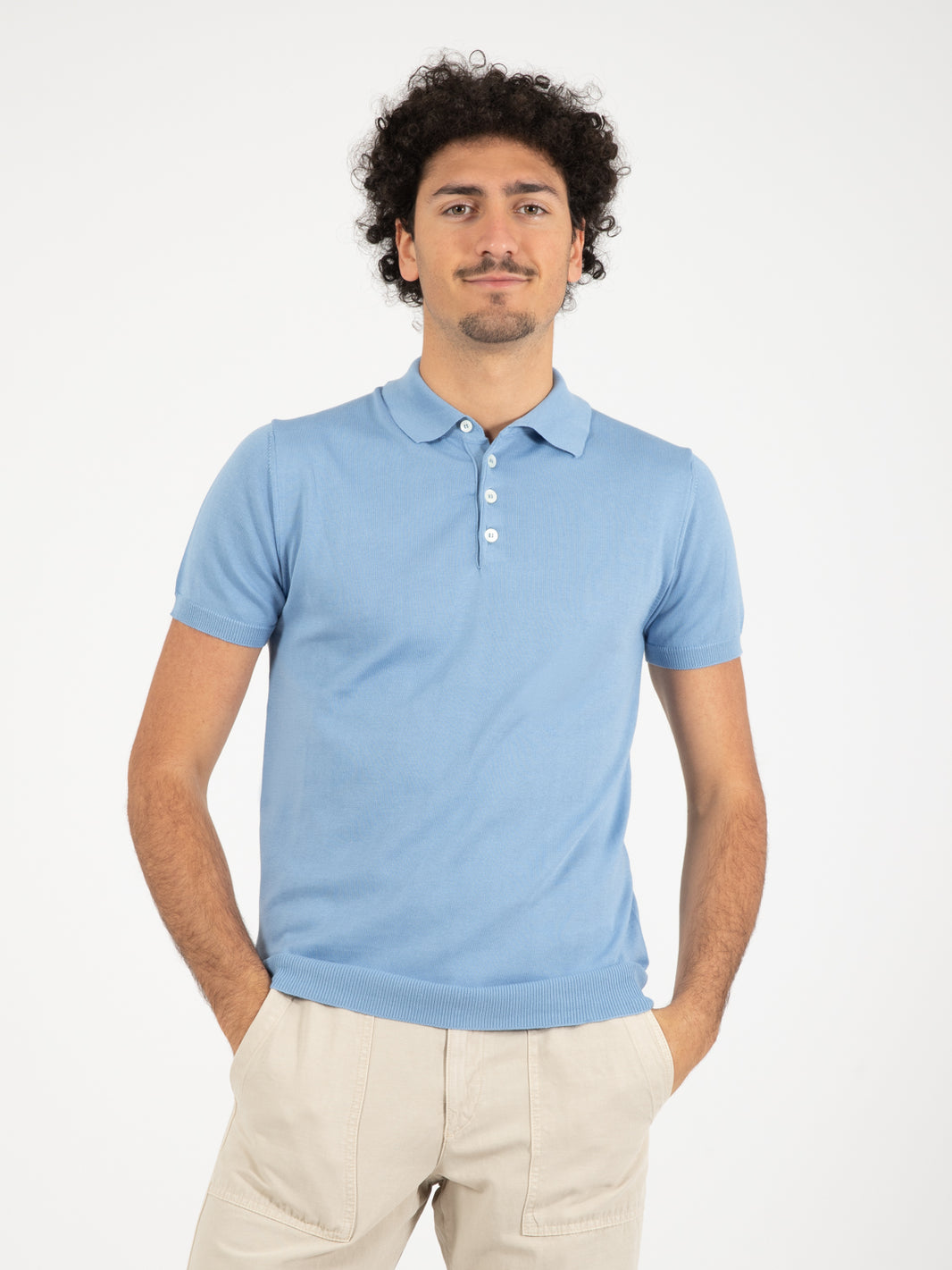Sky short sleeve polo