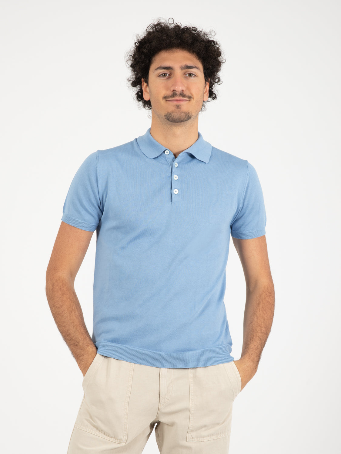 Sky short sleeve polo
