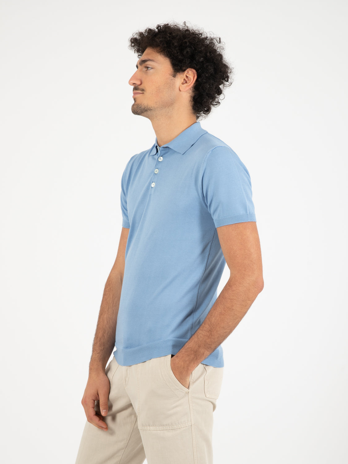 Sky short sleeve polo