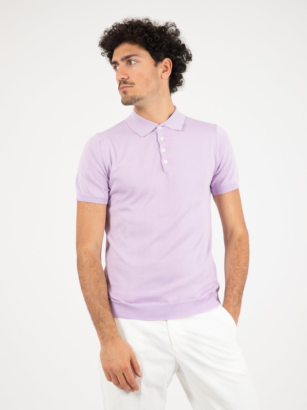 Polo manica corta glicine