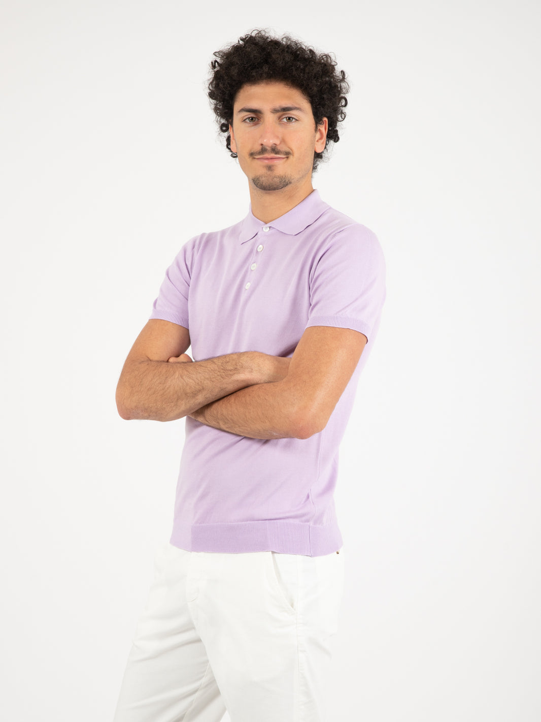 Polo manica corta glicine