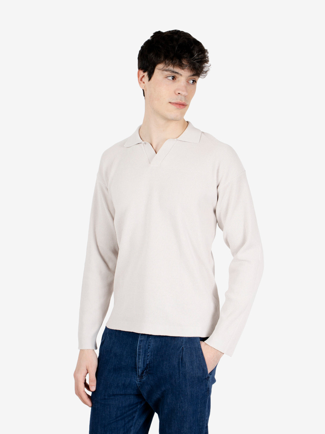 Polo punto riso gesso