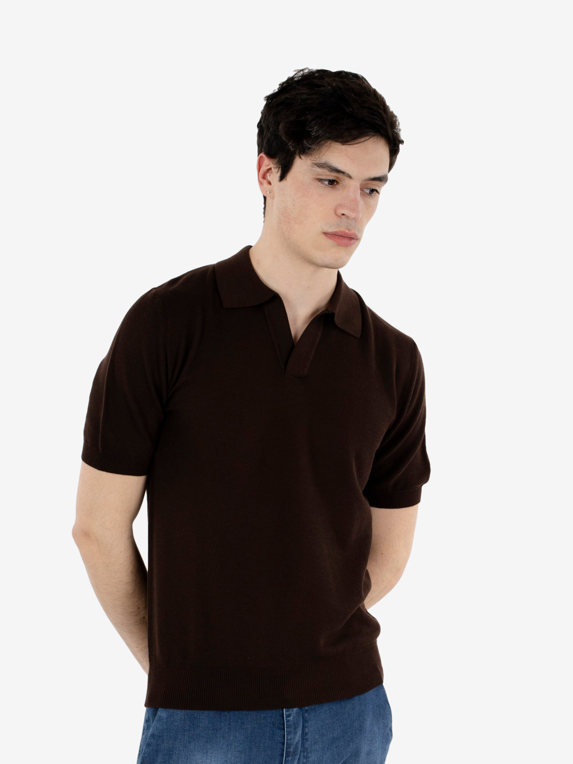 Polo punto riso moro