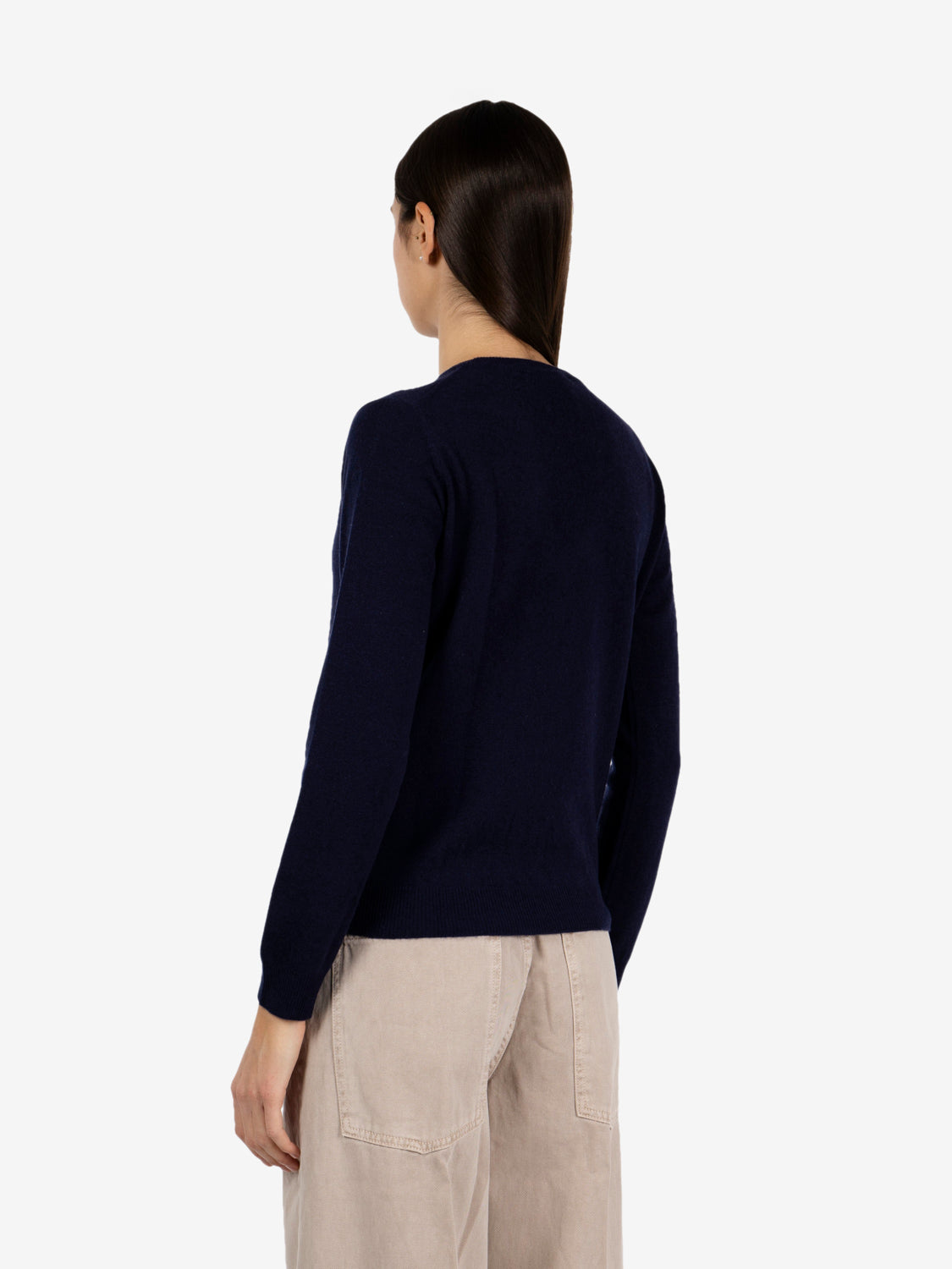 Pullover scollo a V blu navy