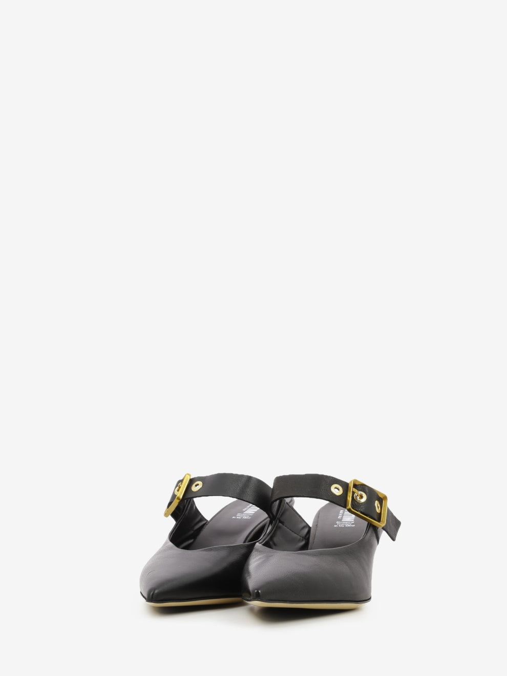 Sabot con fibbia in nappa nero