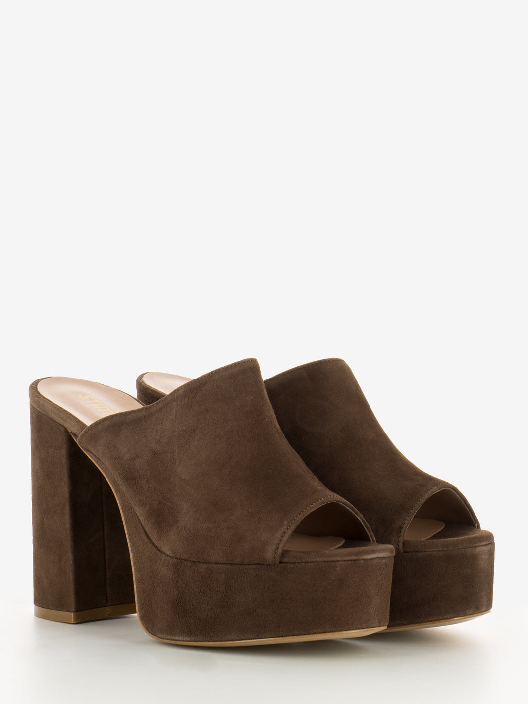 Choco suede clogs