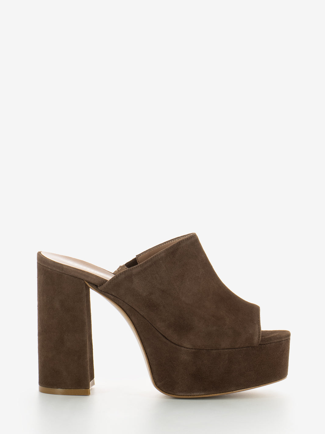 Choco suede clogs