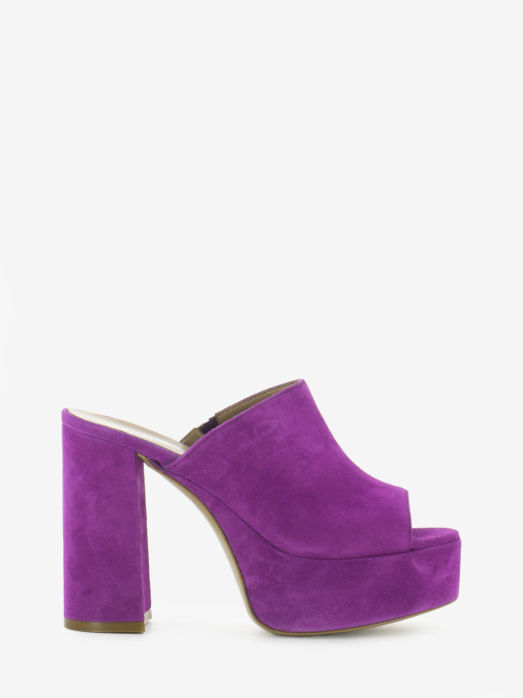 Magenta Suede Sabot